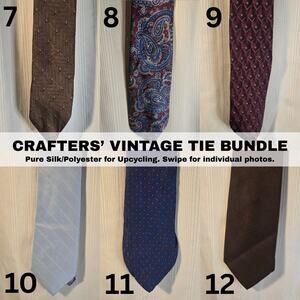 Crafters’ Vintage Tie Bundle 2 – Silk & Polyester Patterns [TSET2]